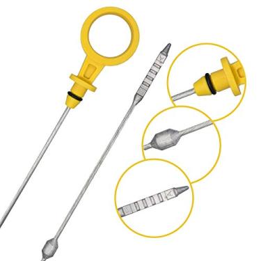 Imagem de Dipstick de óleo de motor compatível com DURAMAX DIESEL V8 6.6L 2001-2007 GMC Sierra Chevrolet 2500 HD 3500 97287502 GINE OIL LEVEL DIPSTICK