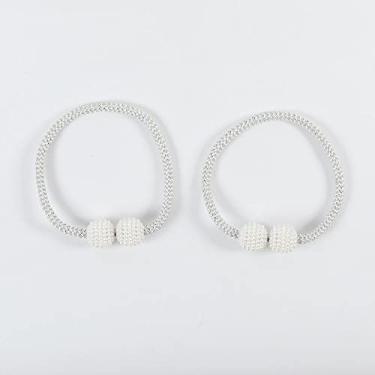 Imagem de Correia de cortina um par de ímã criativo fivela de cortina amarrada corda amarrada cinto acessórios de alça de cortina de cortina decoração tiebacks de cortina, T1,2 PCS
