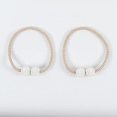 Imagem de Correia de cortina um par de ímã criativo fivela de cortina corda amarrada cinto de cortina acessórios de corda de cortina decoração tiebacks de cortina, T9,4 pcs