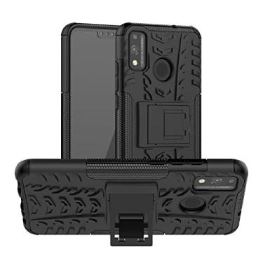 Imagem de HONGYAN Capa de telefone Para Huawei Honor 9x Lite Pneu/Honra 8x Texture TPU Profu + PC Protetive Case com suporte Capa protetora