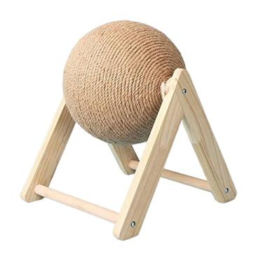 Imagem de Ioensy Sisal Cat Scratching Rotatable Ball For Pet Kitten Pet Toy Interactive Cat Scratcher Toy Indoor Cats Toy Wear Resistant, em forma de V