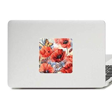 Imagem de Adesivo colorido borboleta com flores decalque vinil paster laptop decoração PC