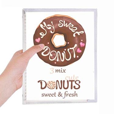 Imagem de Caderno de pasta de chocolate para alimentos doces com folhas soltas diário recarregável