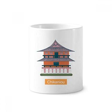 Imagem de Taiwan Atrations Chikaniou Porta-canetas de escova de dentes de viagem com suporte de cerâmica