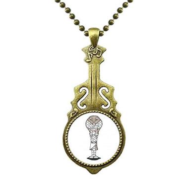 Imagem de DIYthinker Colar Egypt Mummy Horus Snake Hat Necklace Antique Guitar Jewelry Music Pendant