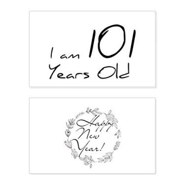 Imagem de Cartão de felicitações I am 101 years old Age Idderly New Year Festival Bless Message Present