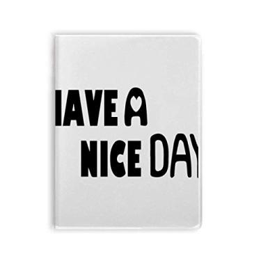 Imagem de Diário de capa macia para caderno com citação em inglês Nice Day