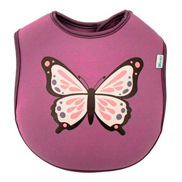 Imagem de Clingo Babador Neoprene Com Bolso Coletor Borboleta Colorido Tamanho Único