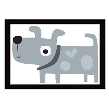 Imagem de Giz de Cor Confecções Quadro Decorativo Dog Preto / Cinza