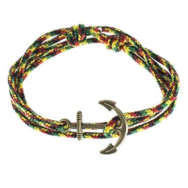 Imagem de West Coast Paracord — Pulseiras masculinas ajustáveis com âncora náutica e anzol – Disponível em uma variedade de acabamentos e cores – Feito de corda de nylon
