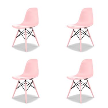 Imagem de Conjunto com 4 Cadeiras Eames DSW Rosa