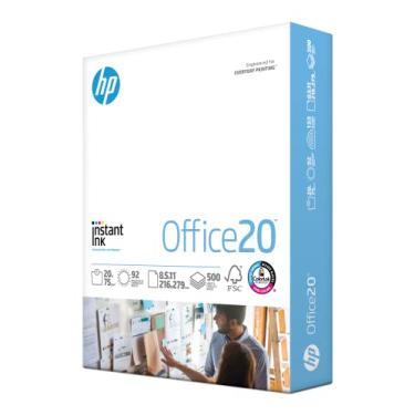 Imagem de Papel para impressora HP | Papel 8,5 x 11 | Escritório 9 kg | 1 resma - 500 folhas | 92 brilhantes | Feito nos EUA - Certificado FSC | 112150R