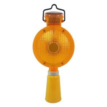 Imagem de Sinalizador Solar Viário para Cone Automático Obra Luz Solar Sinalização Chuva Led Energia Solar Estrada Rua