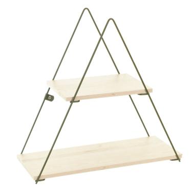 Imagem de Prateleira Decorativa Geometrica Triangular Verde/ Legno