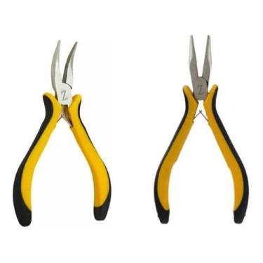 Imagem de Kit de Alicates para Mega/Hair, 1 Alicate de Ponta Curva e 1 Alicate de Ponta Reta