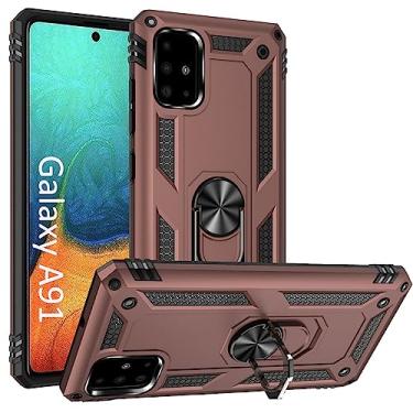 Imagem de Capa Case Magnetica Anti Impacto para Samsung Galaxy S10 Lite / A91 (2020) (Tela 6.7), (Compatível com suporte automotivo magnético) com Stand e Suporte Anel e Rotação 360, TPU, Samsung Galaxy S10 Lite / A91 (2020) (Tela 6.7) (Rosê)