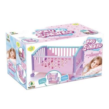 Imagem de Berço Meu Soninho Brinquedo Infantil Rosa - Monte Líbano