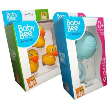 Imagem de Kit 3 Patinhos de Borracha Para Banho Piscina Bebê Infantil - Bee Toys