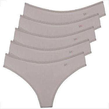 Imagem de Kit 5 Tangas Conforto Fio Duplo Feminina Elegante Atacado - Básica Lin