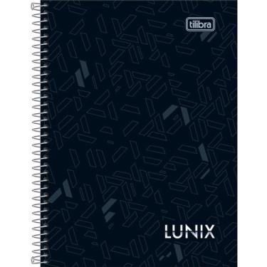 Imagem de Caderneta Espiral 1/8 Lunix 80 Folhas Pautadas - Tilibra, Preto