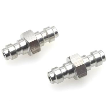 Imagem de OZXNO 2 peças universais 8 mm aço inoxidável macho para macho adaptador de acoplamento de desconexão rápida para PCP Paintball Airsoft Air Gun Tool