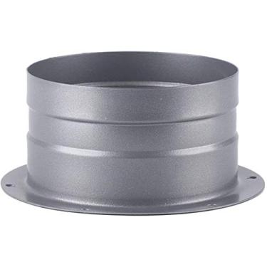 Imagem de Conector de flange reto de metal de 10 cm, conector de tubo de ventilação adaptador de flange de mangueira de tubo de ar de parede para ventilador de duto, cozinha ventilação de ar exaustor exaustor
