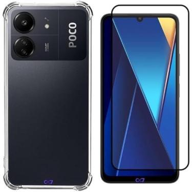 Imagem de Kit Capa, Case, Capinha e Película de Vidro 3D 9D para Poco C65 - Phon