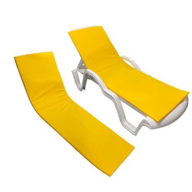 Imagem de Colchonete Almofadado De Espreguiçadeira Piscina amarelo - DreamInBox