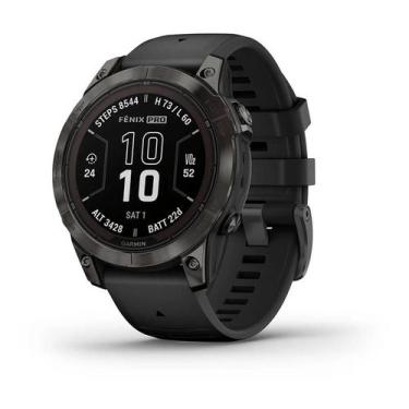 Imagem de Smartwatch Relógio Garmin Fenix 7 Pro Safira Solar Cinza Carbono DLC T