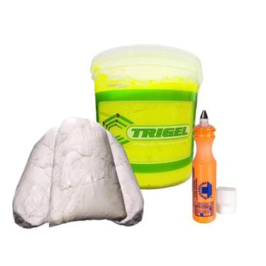 Imagem de Estopa de Algodão 2Kg, Marcador Industrial & Polymix Desengraxante Ver