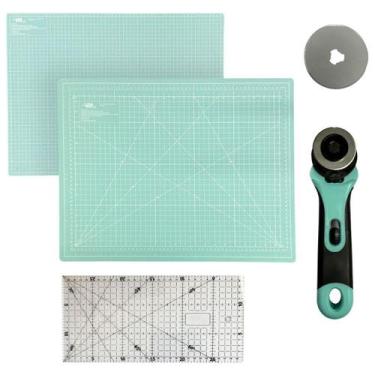 Imagem de Kit Base Placa Para Mesa Tabua de Corte Artesanato A3 45x30 Régua de A