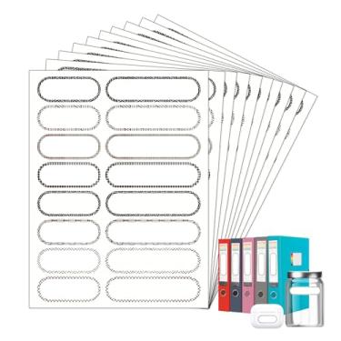 Imagem de 160 etiquetas impermeáveis de creche para garrafas, adesivos autolaminados para escrever em etiquetas de nome, etiquetas de nome de garrafa multiuso para creche, lancheira, material de cozinha escolar