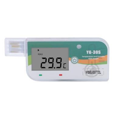 Imagem de Registrador de Temperatura USB, Registrador de Dados Digital de Umidade Com Relatório PDF Monitor de Temperatura do Refrigerador para Transporte de Cadeia Fria