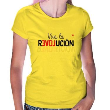 Imagem de Baby Look Viva la Revolución - Foca na Moda, Amarelo, P