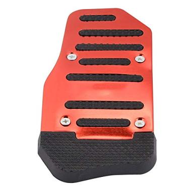 Imagem de Red Alloy Não -Lip Freio e Acelerador Capas de Pedal para Carros Automáticos - Blocos de Alumínio Universal Ajustados para Veículos Em Veículos (Vermelho)