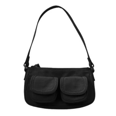 Imagem de YIJU Mulheres Bolsa de ombro embreagem Nylon da moda para o escritório de férias Shopping Shopping, Preto