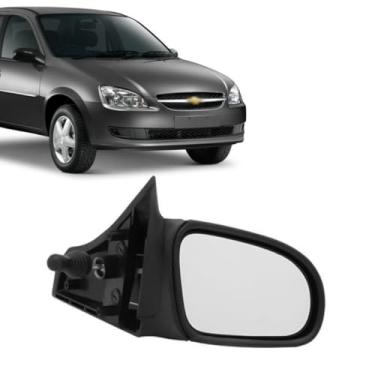 Imagem de ‎Retrovisor Completo Corsa 1993 A 2002 Classic 2013 a 2016 Convexo Direito Com Controle