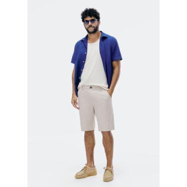 Imagem de Bermuda Masculina Em Sarja Chino - Hering, 050, Bege