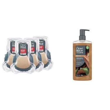 Imagem de Ferramenta de banho DOVE MEN + CARE Active Clean Scrub com sabonete lí