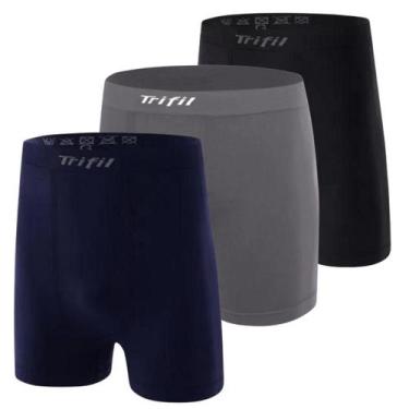 Imagem de Kit 3 Cuecas Boxer Sem Costura Microfibra Plus Size Trifil - CE4411, C