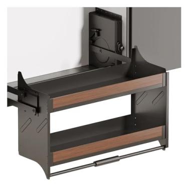 Imagem de Cesta de elevação de prateleira de cozinha, prateleira de armário de puxar para baixo, economia de espaço, adequada para armários de bar de cozinha e café, capacidade de carga 18 kg (A 665 x 555 x 275