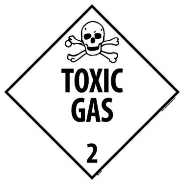 Imagem de NMC DL133R National Marker Dot Placard Sign, to Inch Xic Gas 2, 10,75 polegadas x 10,75, plástico rígido