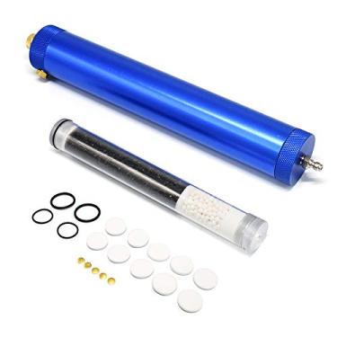 Imagem de 30Mpa Óleo Separador de Água PCP Bomba Compressor de Ar 4500Psi Filtro de Ar de Alta Pressão Separador de Mergulho L300 mm OD50 mm com Conector Rápido Feminino e Macho 8 mm (azul)