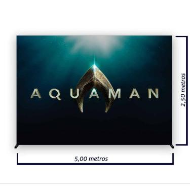 Imagem de Painel de Festa Retangular Aquaman Várias Medidas - Fera Print