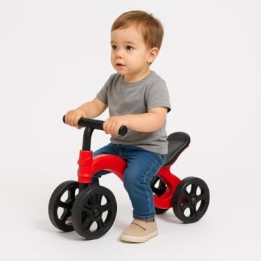 Imagem de Bicicleta De Equilíbrio Infantil Futurista Sem Pedal 4 Rodas, Andador, Brinquedo Para Criança, Vermelha
