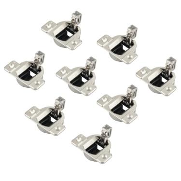 Imagem de Ｂｅｓｇａ Dobradiças laterais abertas para armários, 8 peças, 110 graus, parafuso, fechamento automático, compacta, 33 dobradiças, aço inoxidável 304 para