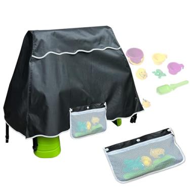 Imagem de UNARK Capa De Mesa Aquática Com Bolsa Para Guardar Brinquedos, Infantil, Acessórios Aquáticos Crianças 1 A 3 Anos, Capas Protetoras À Prova D'Água Brinquedos Infantis Ao Ar Livre (Preto)