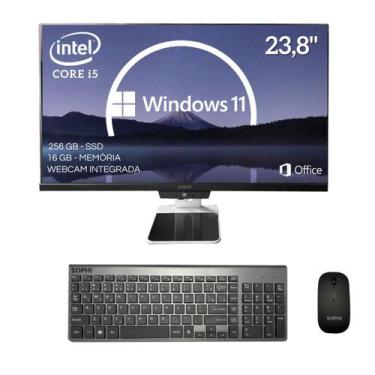 Imagem de Computador All In One Intel I5 16GB ram Ssd 256GB Pc Completo Tela 23,