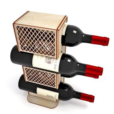 Imagem de Mini Adega Mdf Para 4 Garrafas