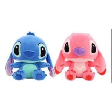Imagem de Pelúcia Casal Lilo E Stitch Angel Disney 40 cm Antialérgico